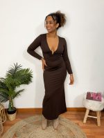 Vestido longo licrado