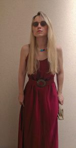 Vestido longo cetim